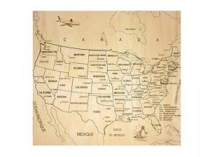 Photo Puzzle Artisanal Franais Carte des Etats-Unis