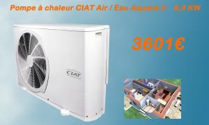 Photo Pompe a chaleur Air-Eau CIAT 8.3kw mono