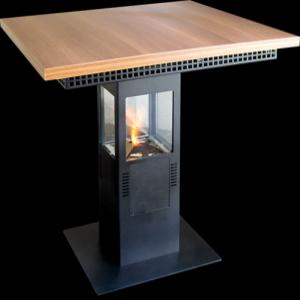 Photo tables de terrasses chauffantes ou lumineuse
