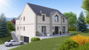 Photo Courtier en construction de maison individuelle